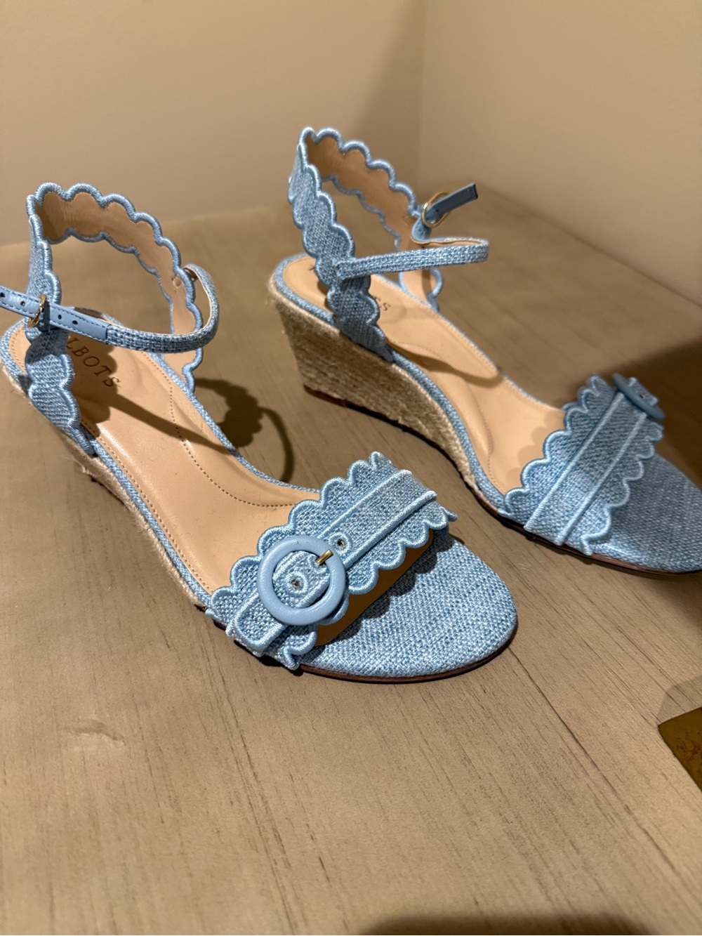Lands End Wedge Sandals Size 8